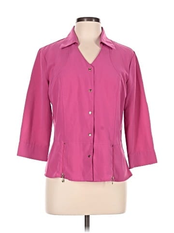 Kathy Che 3/4 Sleeve Button-Down Shirt (view 1)