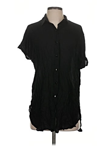 Aqua Short Sleeve Blouse (view 1)