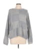 Olivaceous Checkered-gingham Gray Pullover Sweater Size L - photo 1