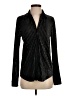 L'Agence Metallic Black Long Sleeve Blouse Size XS (tall) - photo 1