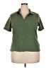 Lands' End Green Short Sleeve Blouse Size 2X - photo 1