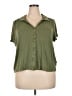 Lands' End Green Short Sleeve Blouse Size 2X - photo 1