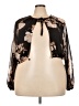 Parker 100% Polyester Floral Tan Black 3/4 Sleeve Blouse Size XXL - photo 1