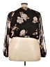 Parker 100% Polyester Floral Tan Black 3/4 Sleeve Blouse Size XXL - photo 2