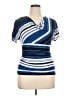 Iz Byer Blue Short Sleeve Top Size XL - photo 1