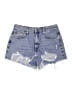 Forever 21 Hearts Blue Denim Shorts Size 30 waist - photo 1