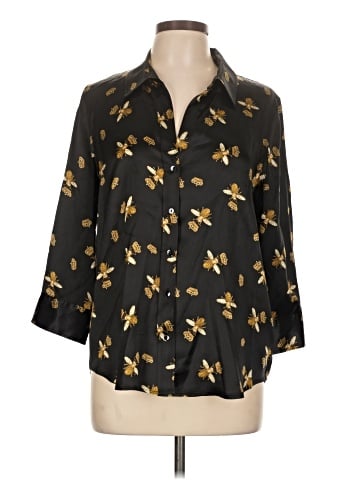 L'Agence 3/4 Sleeve Silk Top (view 1)