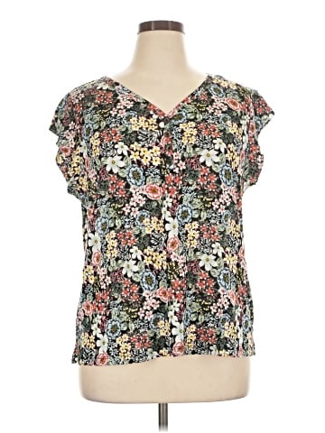 Ann Taylor LOFT Short Sleeve Henley (view 1)