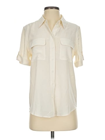 Equipment Short Sleeve Silk Top (view 1)