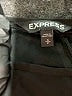 Express 100% Polyester Solid Black Casual Dress Size S - photo 7