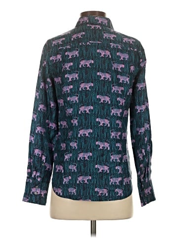 J.Crew Collection Long Sleeve Silk Top (view 2)