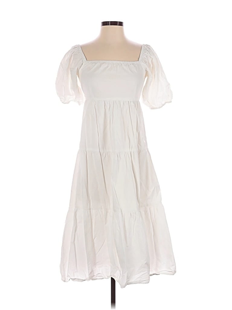 Pre-owned Sim & Sam Casual Dress In Ivory