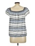 Max Studio Blue Short Sleeve Blouse Size L - photo 2