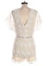 Soieblu 100% Polyester Ivory Romper Size L - photo 2