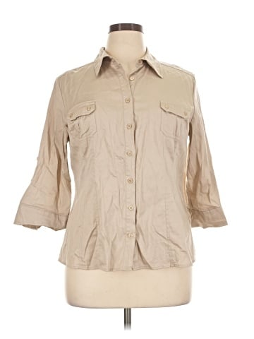 Apt. 9 3/4 Sleeve Button-Down Shirt (view 1)