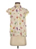 Alice + Olivia 100% Polyester Print Ivory Short Sleeve Blouse Size S - photo 1