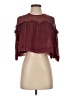 S/W/F Burgundy 3/4 Sleeve Blouse Size S - photo 1