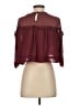 S/W/F Burgundy 3/4 Sleeve Blouse Size S - photo 2