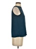 Theory 100% Polyester Blue Sleeveless Top Size P (petite) - photo 4