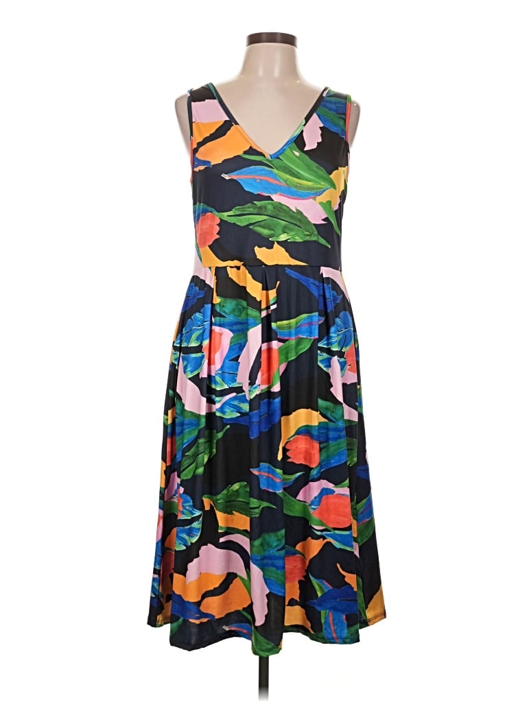 Pre-owned 24seven Comfort Apparel Casual Dress In Blue