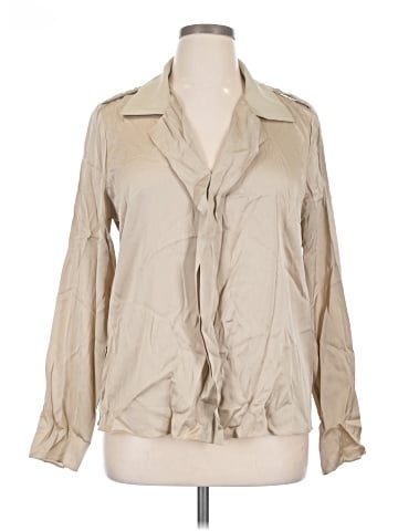 Elie Tahari Long Sleeve Silk Top (view 1)