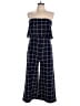Forever 21 Plaid Blue Jumpsuit Size L - photo 1