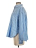 Gap 100% Cotton Stripes Blue Long Sleeve Blouse Size S - photo 5