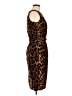Talbots 100% Cotton Animal Print Brown Cocktail Dress Size M (estimated) - photo 4
