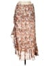 Max Studio 100% Polyester Paisley Orange Tan Casual Skirt Size L - photo 2