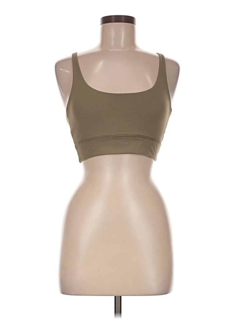 Pre-owned Set Active Sports Bra In Tan
