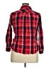 Isabel Maternity 100% Rayon Plaid Red Long Sleeve Button-Down Shirt Size XL Maternity - photo 2