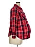 Isabel Maternity 100% Rayon Plaid Red Long Sleeve Button-Down Shirt Size XL Maternity - photo 4