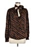 Laundry by Shelli Segal 100% Polyester Animal Print Brown Long Sleeve Blouse Size M - photo 1