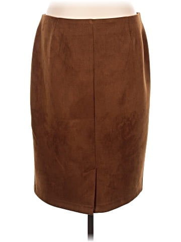 SOHO Apparel Ltd Faux Leather Skirt (view 2)
