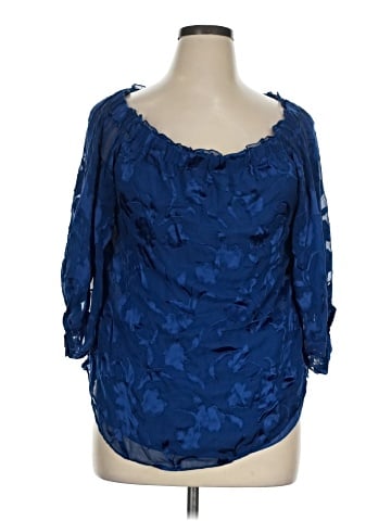 White House Black Market 3/4 Sleeve Blouse (view 1)