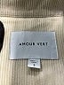 Amour Vert 100% Cotton Solid Ivory Jacket Size S - photo 6
