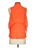 Parker Orange Sleeveless Button-Down Shirt Size XS - photo 2