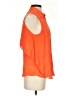 Parker Orange Sleeveless Button-Down Shirt Size XS - photo 4