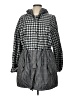 MICHAEL Michael Kors 100% Polyester Houndstooth Gray Coat Size L - photo 1