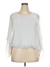 Chico's 100% Polyester White 3/4 Sleeve Blouse Size XXL (4) - photo 1