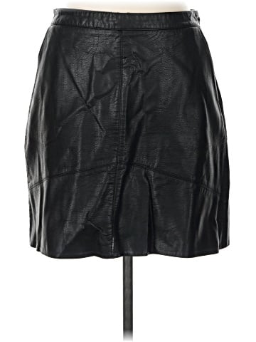 Zara Basic Faux Leather Skirt (view 1)