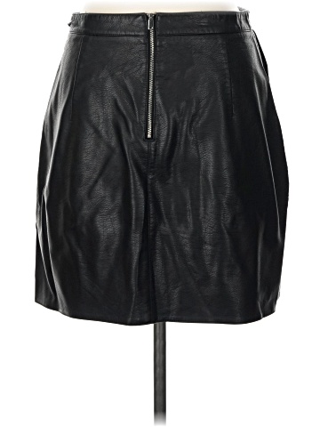 Zara Basic Faux Leather Skirt (view 2)