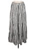 Ann Taylor LOFT Stripes Silver Casual Skirt Size M - photo 1