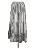 Ann Taylor LOFT Stripes Silver Casual Skirt Size M - photo 2