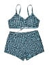 Unbranded Print Blue Two Piece Swimsuit Size XL - photo 1