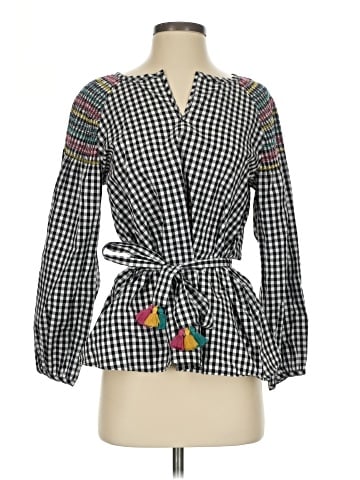 Madewell Smocked Gingham Top (view 1)