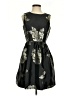 Maia Graphic Black Cocktail Dress Size 4 - photo 1