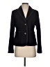 Lands' End Black Blue Wool Blazer Size 4 - photo 1