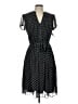 MSK Polka Dots Black Casual Dress Size 10 - photo 1