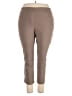 Dalia Collection Solid Brown Active Pants Size 18 - photo 1